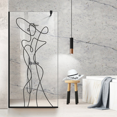 Paravan dus Walk-in, Perete dus Negru, #Clara #Víztiszta