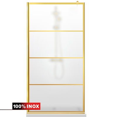 Paravan dus Walk-in, Perete dus  Auriu, #Mat #Matt