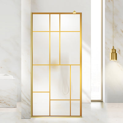 Paravan dus Walk-in, Perete dus  Auriu, #Mat #Matt
