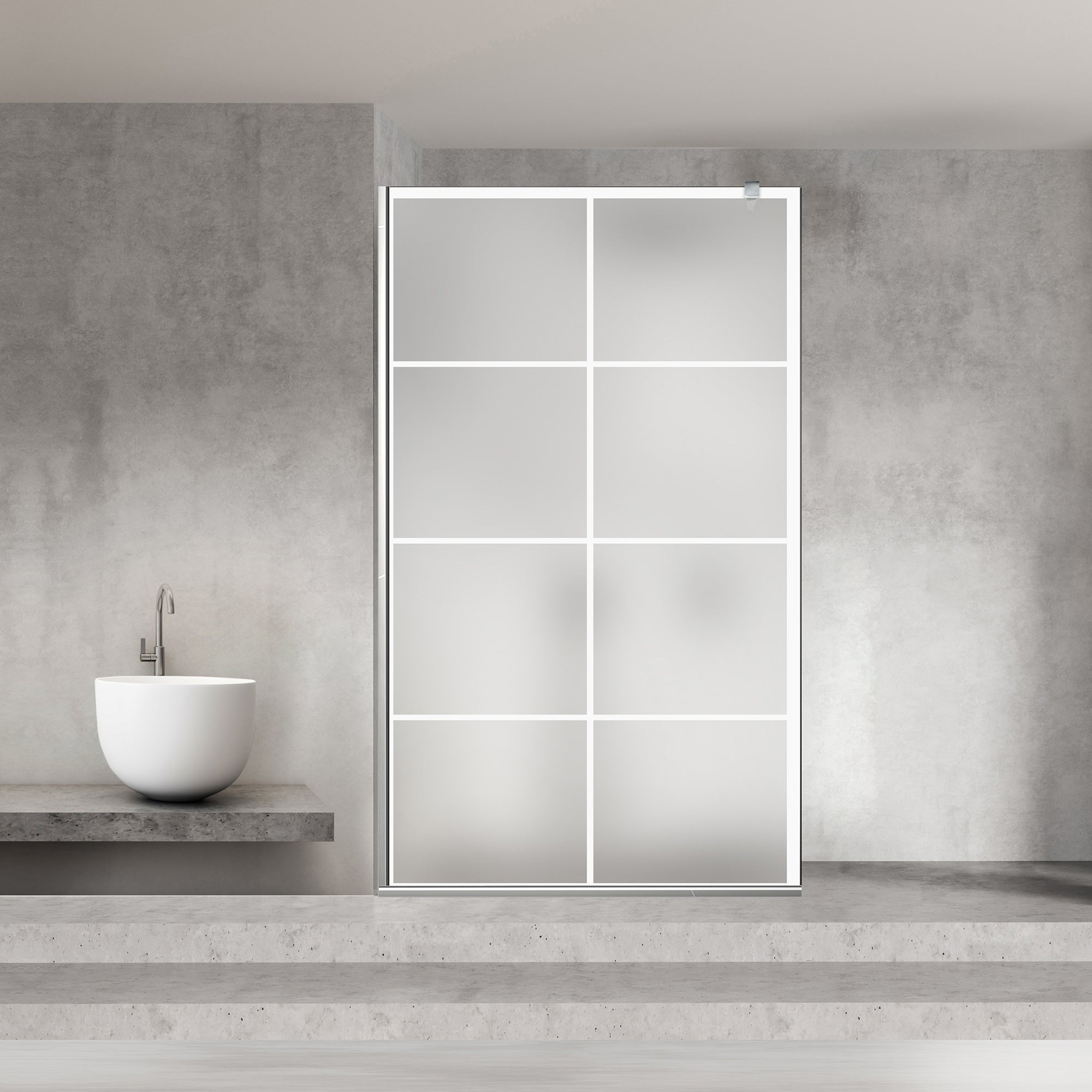 Paravan dus Walk-in, Perete dus  Inox, #Mata #Matt