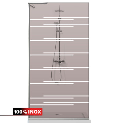 Paravan dus Walk-in, Perete dus Inox, #Bronz #Bronz