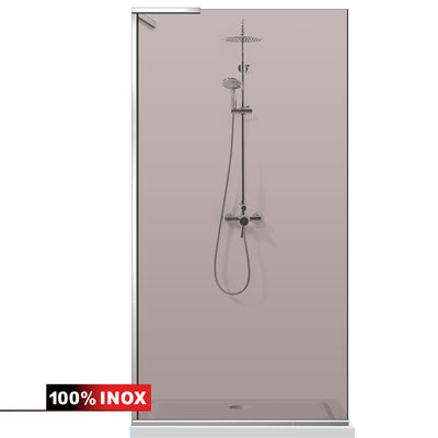 Paravan dus Walk-in, Perete dus Inox, #Bronz #Bronz