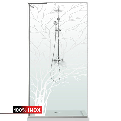 Paravan dus Walk-in, Perete dus Inox, #Clara #Víztiszta