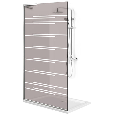 Paravan dus Walk-in, Perete dus Inox, #Bronz #Bronz