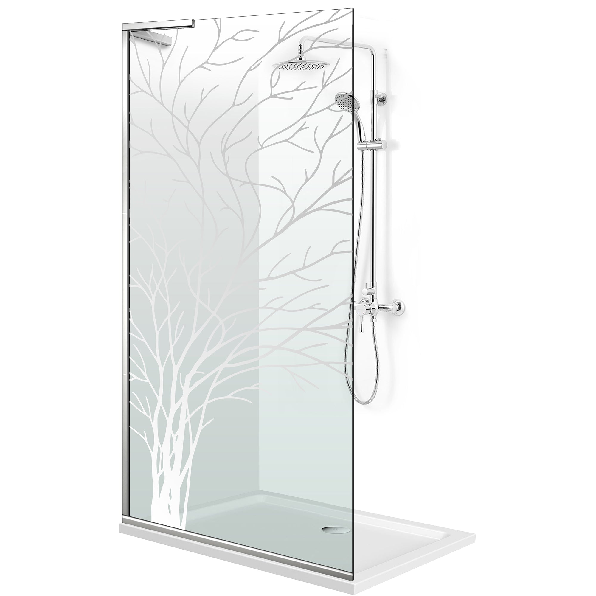 Paravan dus Walk-in, Perete dus Inox, #Clara #Víztiszta