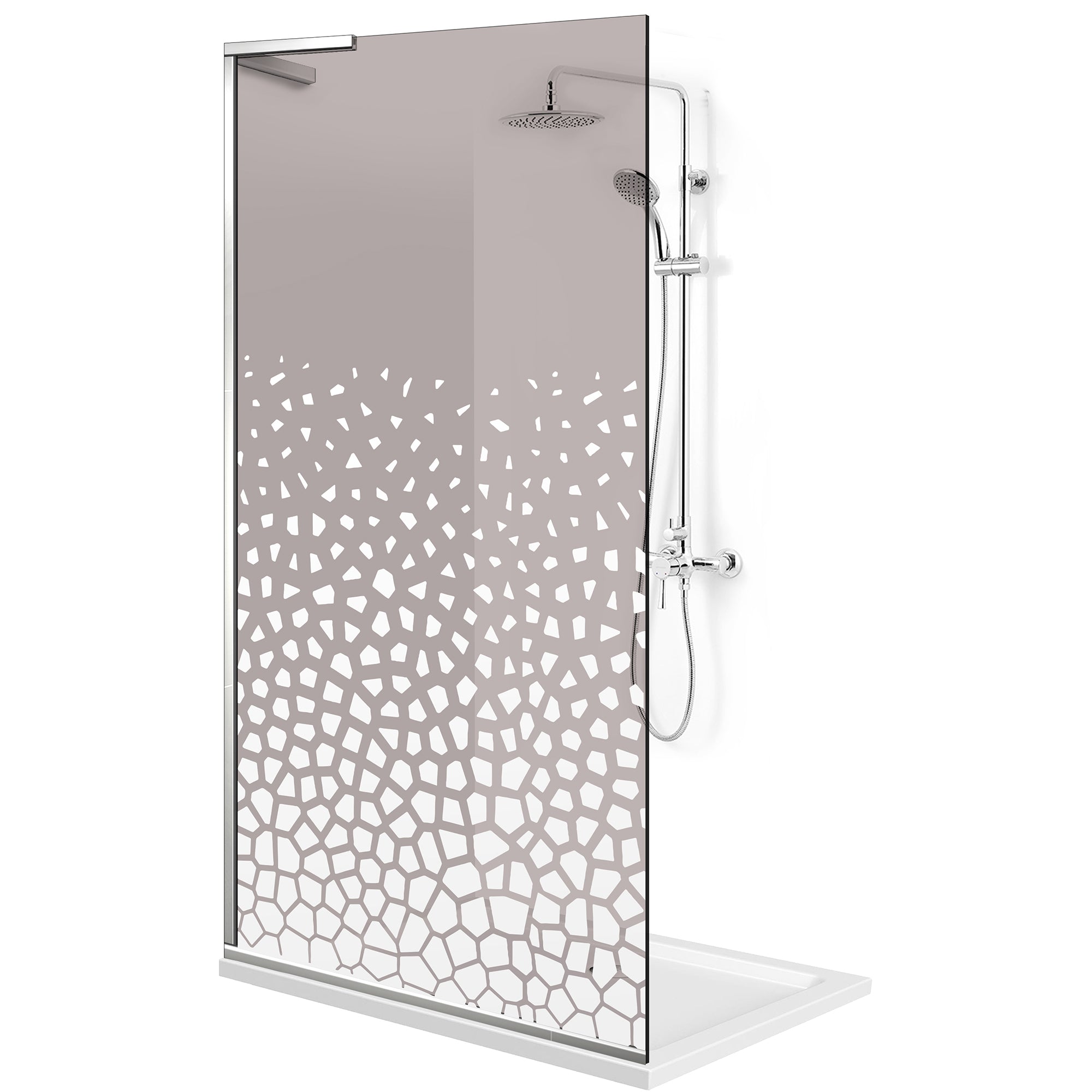 Paravan dus Walk-in, Perete dus Inox, #Bronz #Bronz