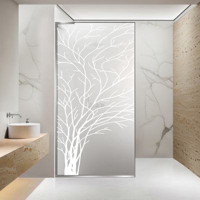 Paravan dus Walk-in, Perete dus Inox, #Mat #Matt
