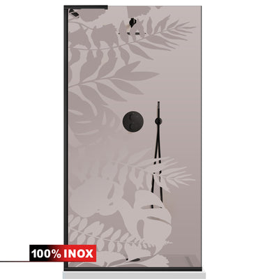 Paravan dus Walk-in, Perete dus Inox, #Bronz #Bronz