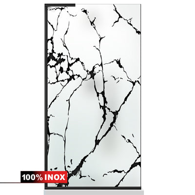 Paravan dus Walk-in, Perete dus Inox, #Mat #Matt