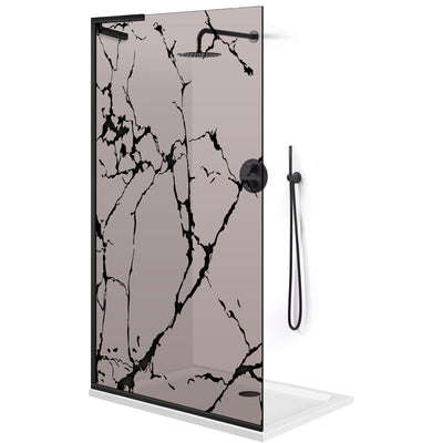 Paravan dus Walk-in, Perete dus Inox, #Bronz #Bronz