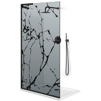 Paravan dus Walk-in, Perete dus Inox, #Gri #Szürke