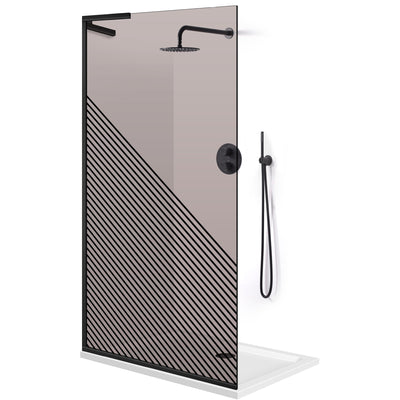Paravan dus Walk-in, Perete dus Inox, #Bronz #Bronz