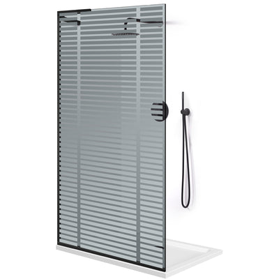 Paravan dus Walk-in, Perete dus Inox, #Gri #Szürke