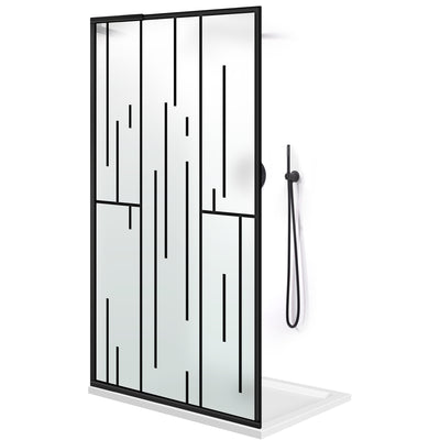 Paravan dus Walk-in, Perete dus Inox, #Mat #Matt