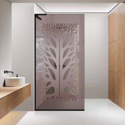 Paravan dus Walk-in, Perete dus Inox, #Bronz #Bronz