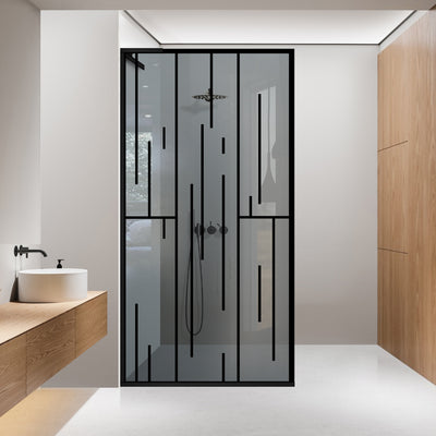 Paravan dus Walk-in, Perete dus Inox, #Gri #Szürke