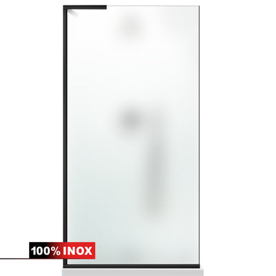 Paravan dus Walk-in, Perete dus Inox, #Mat #Matt