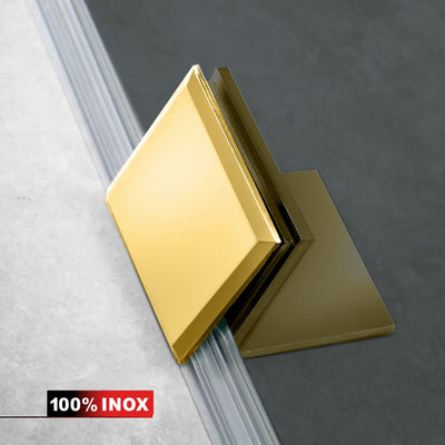 Parois de Douche Walk-in, paroi de douche en Acciaio inox, dorée #Grigio