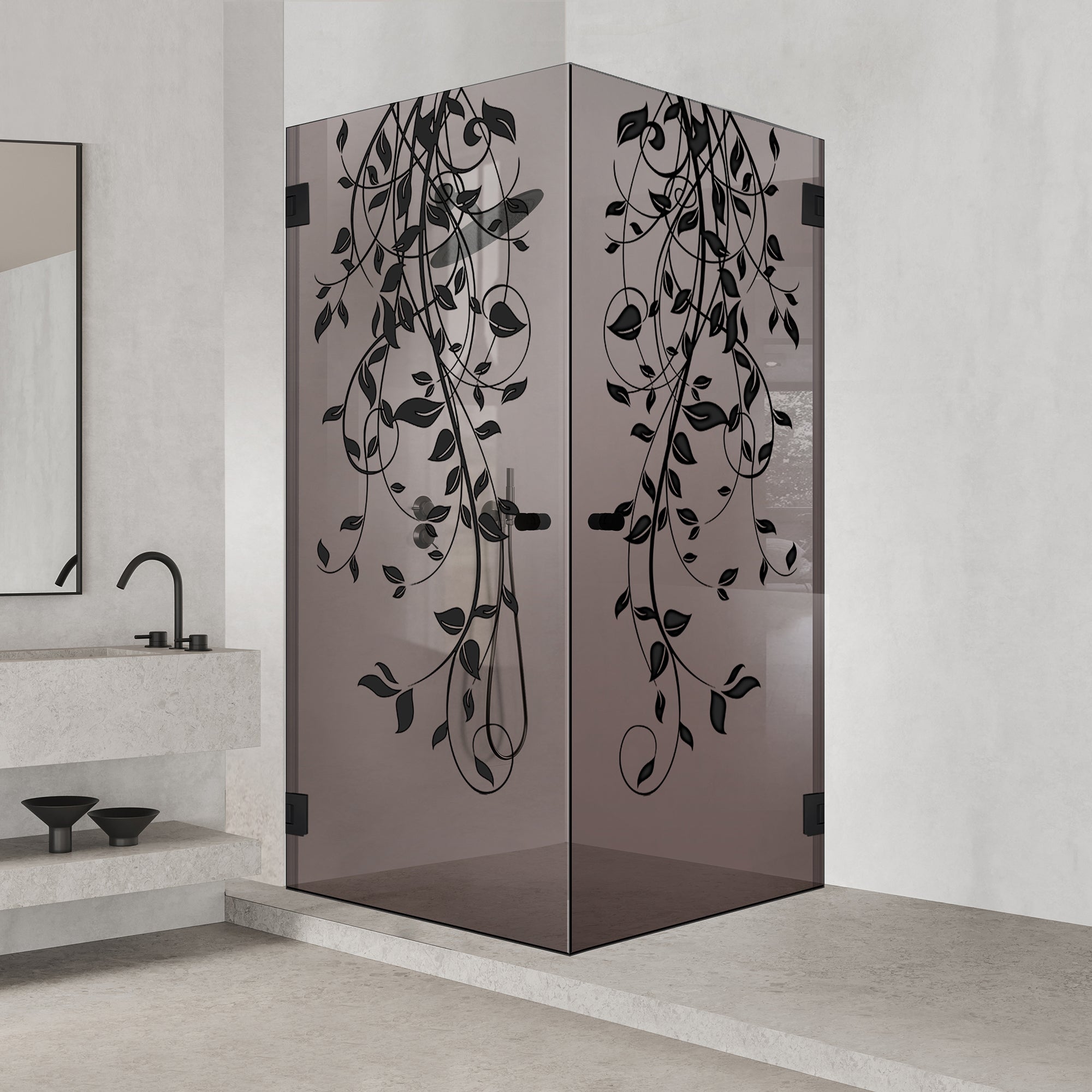 Cabina dus cu usa batanta #Bronz