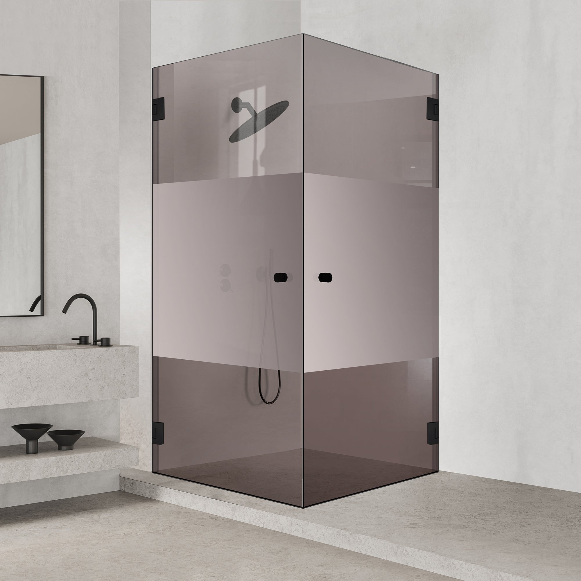 Cabina dus cu usa batanta #Bronz