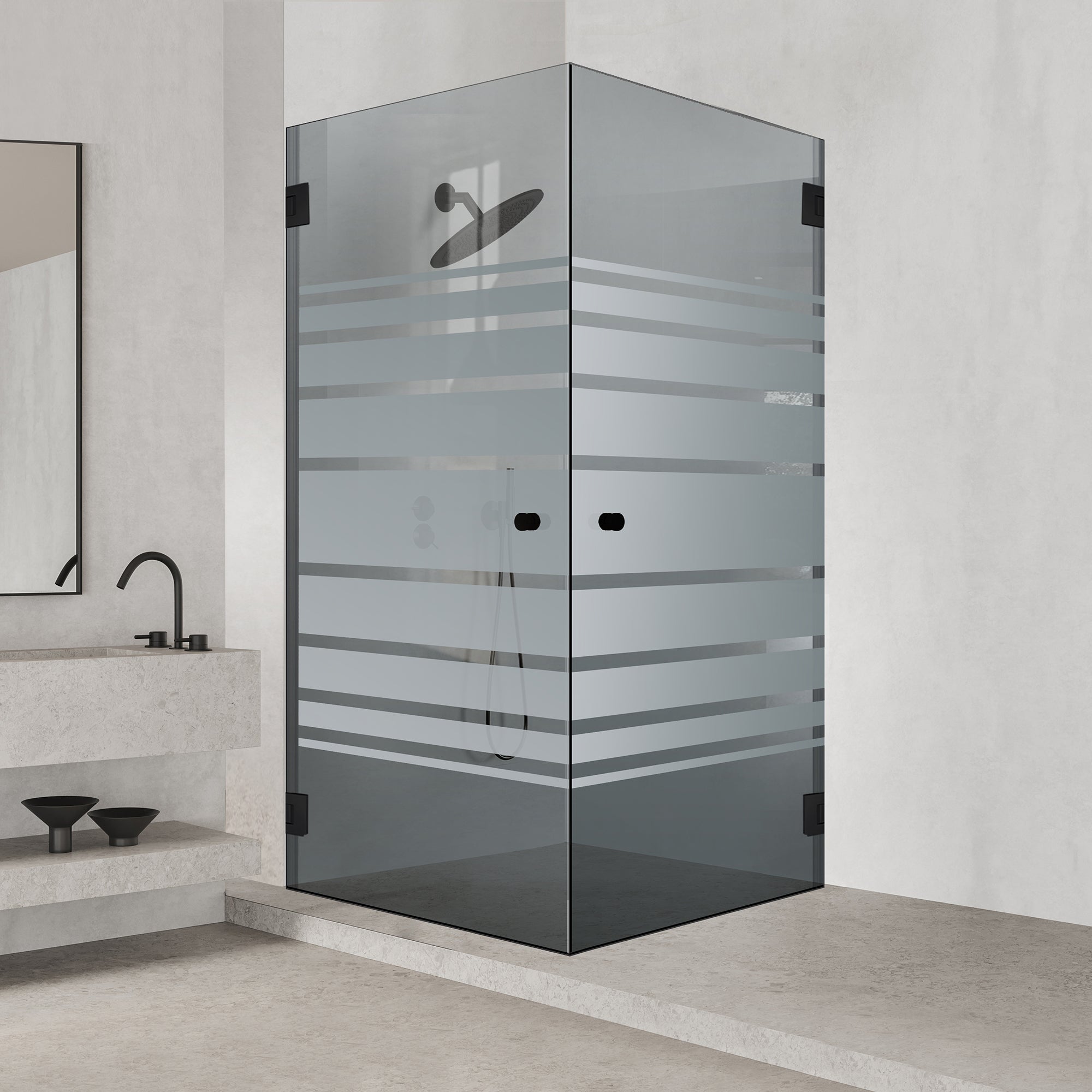 Cabina dus cu usa batanta #Gri