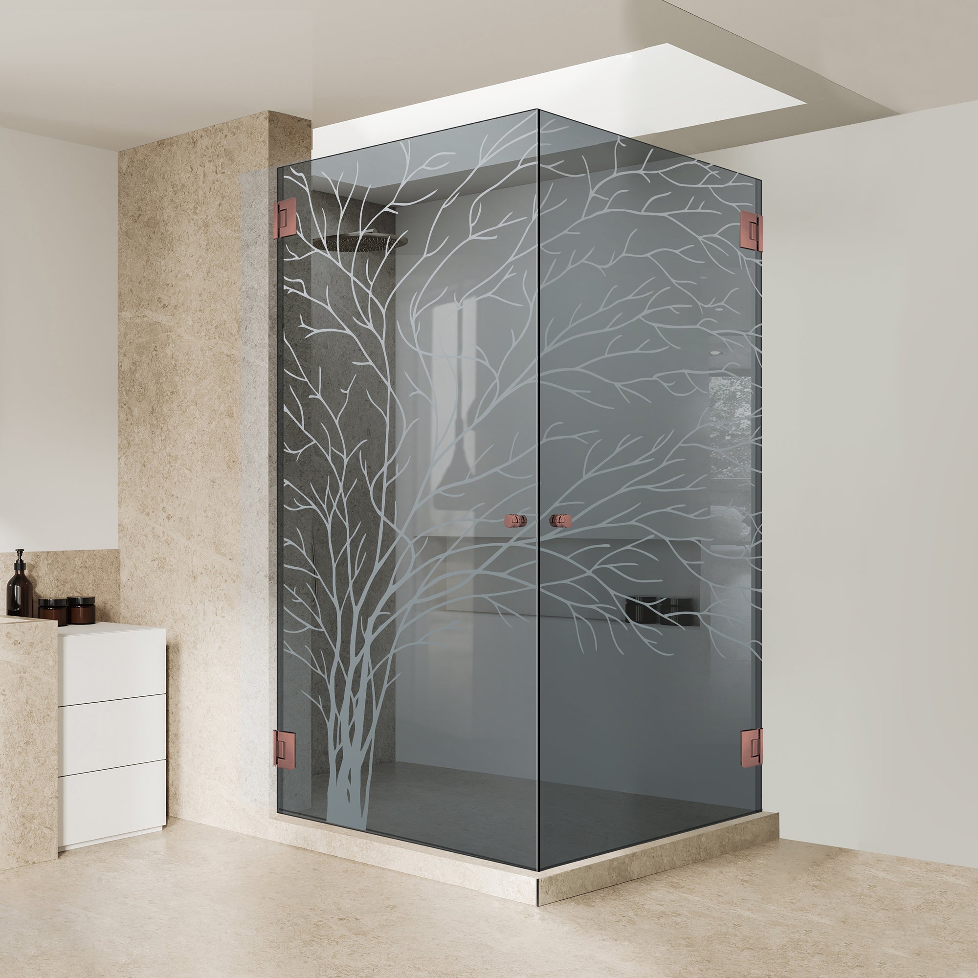 Cabina dus cu usa batanta #Gri