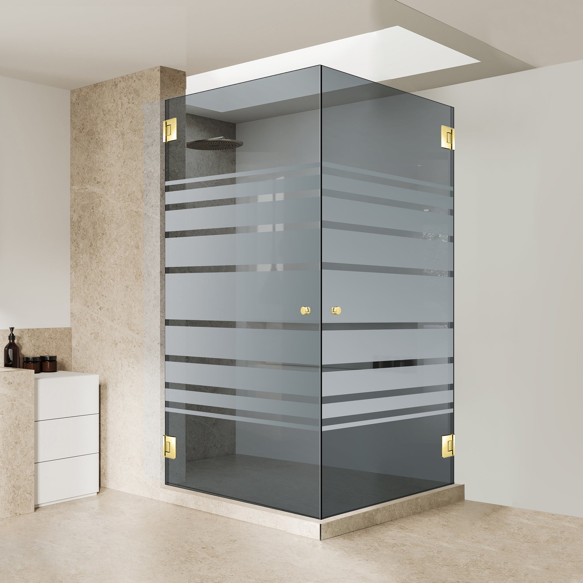 Cabina dus cu usa batanta #Gri