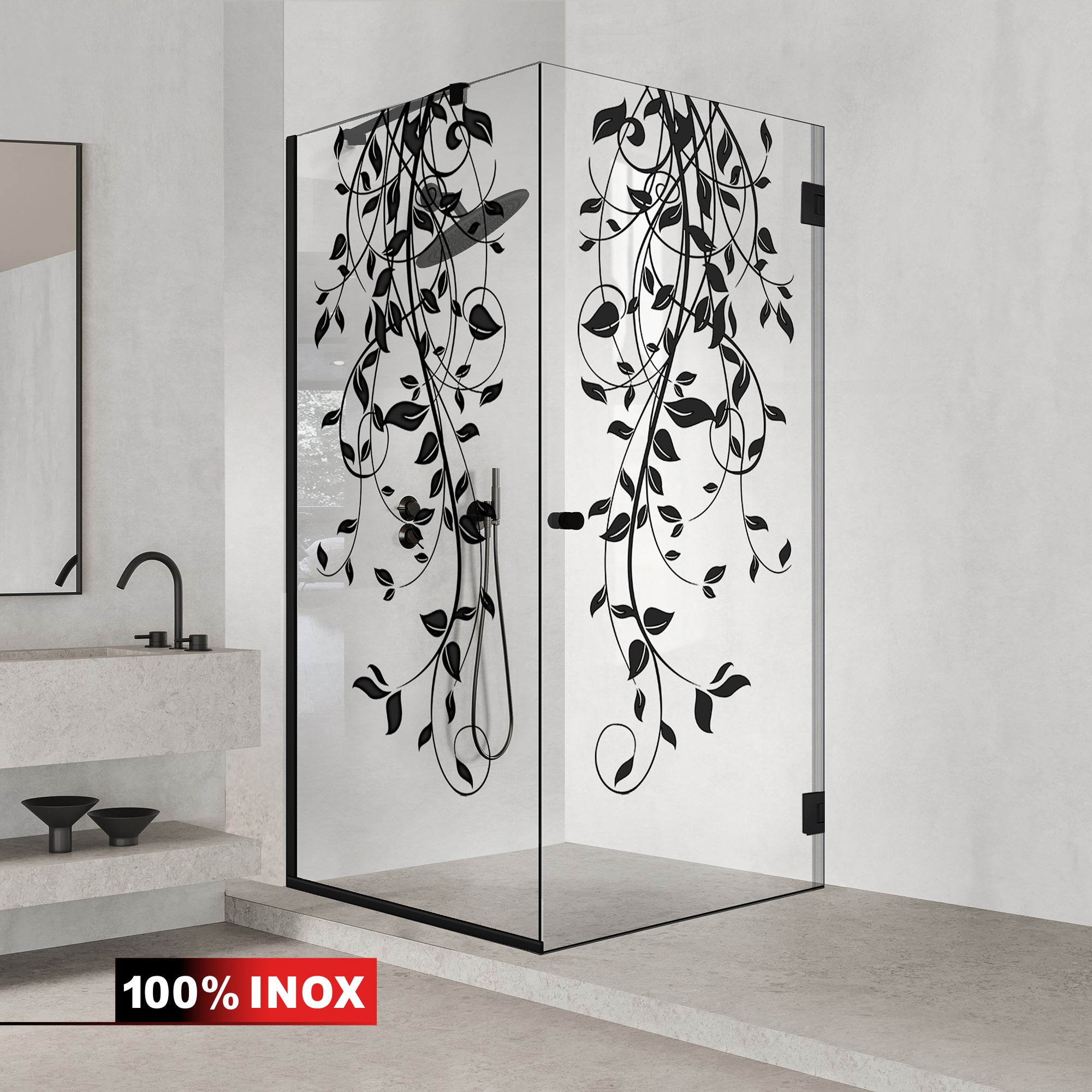 Cabina doccia con porta battente #Trasparente