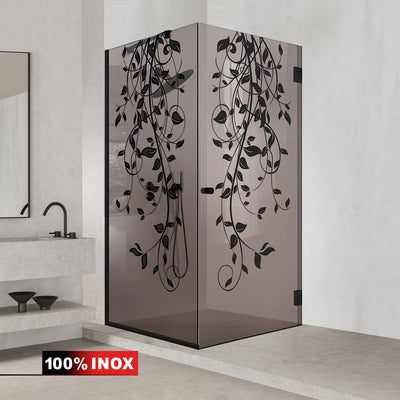 Cabina doccia con porta battente #Bronzo