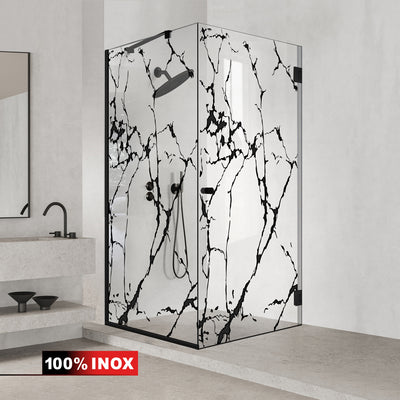 Cabina doccia con porta battente #Trasparente