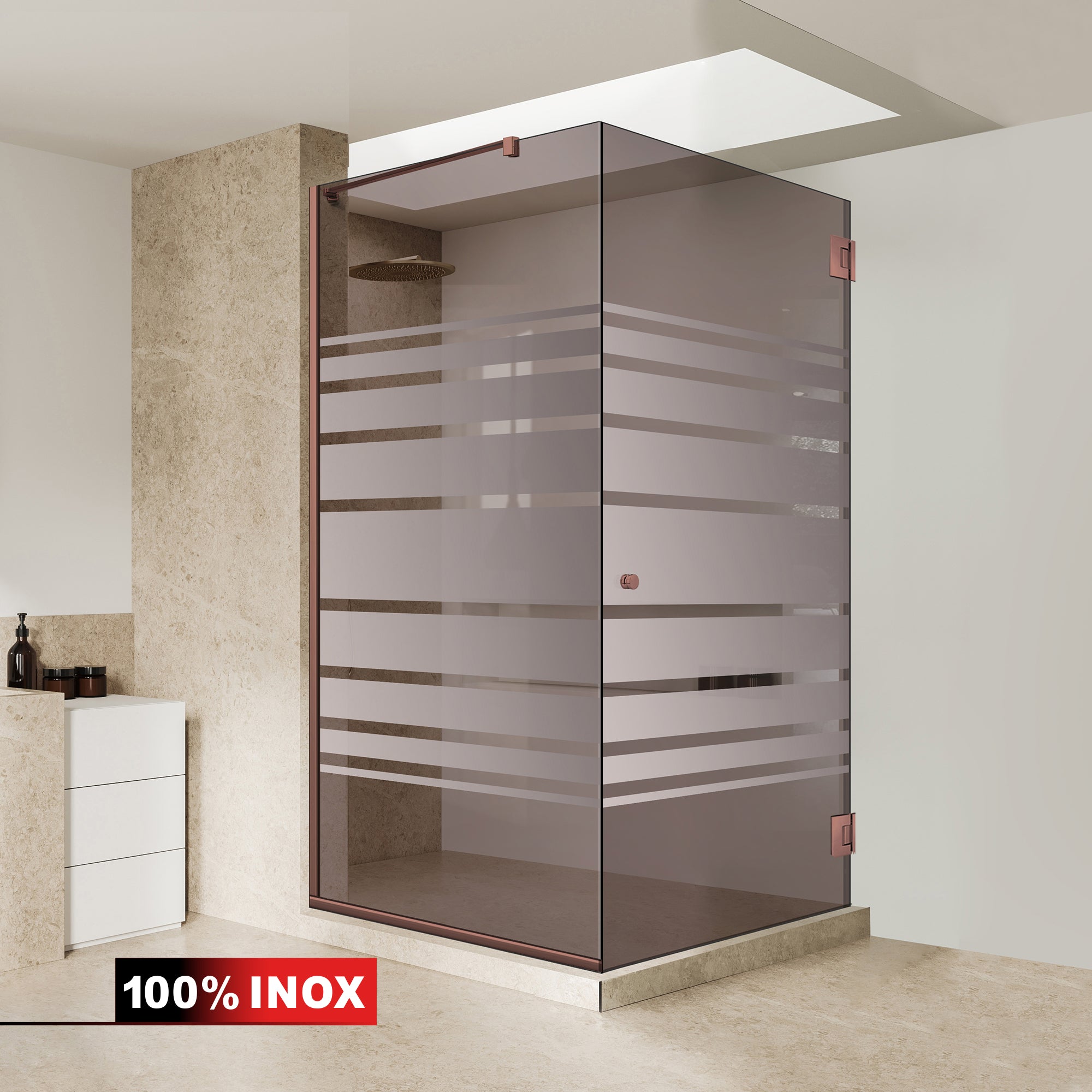 Cabina dus cu usa batanta #Bronz