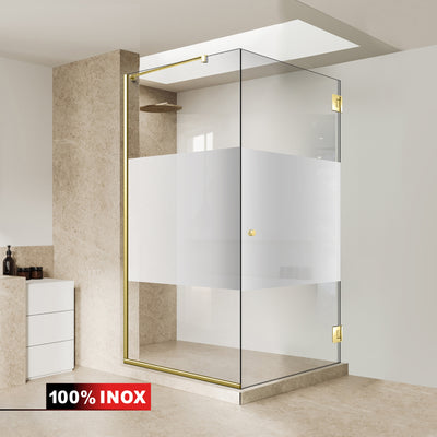 Shower enclosure with swing door #Clear