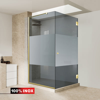 Shower enclosure with swing door #Grey