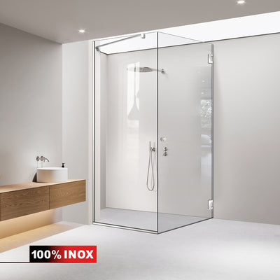 Cabina doccia con porta battente #Trasparente