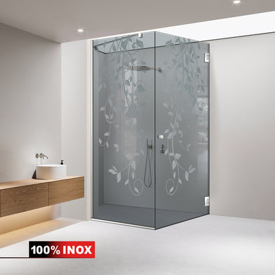Cabina doccia con porta battente #Grigio