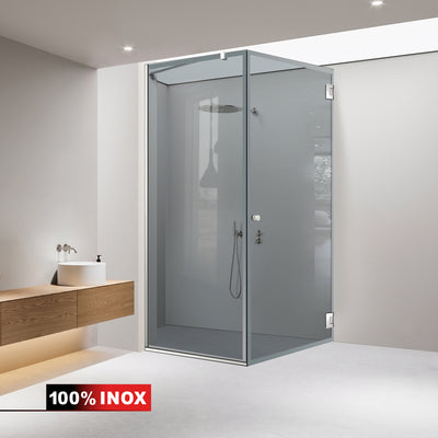 Cabina doccia con porta battente #Grigio