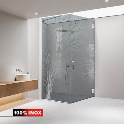 Cabina doccia con porta battente #Grigio