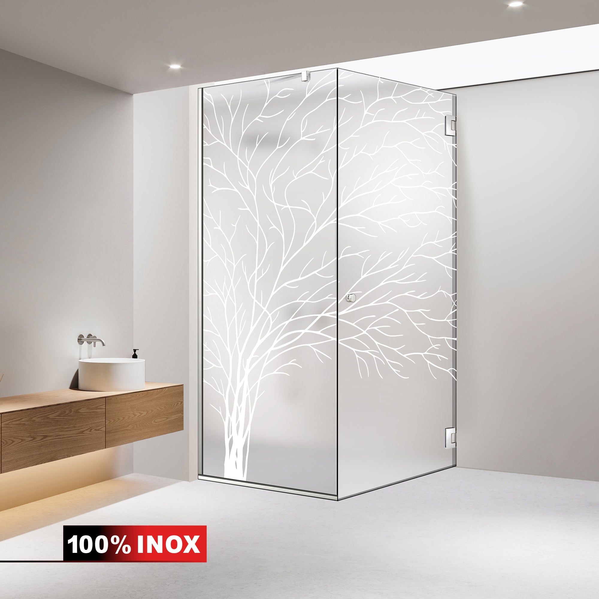 Cabina doccia con porta battente #Satinato