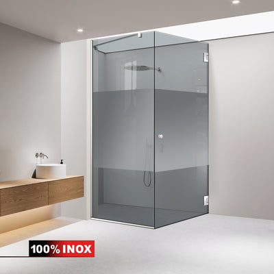 Cabina doccia con porta battente #Grigio