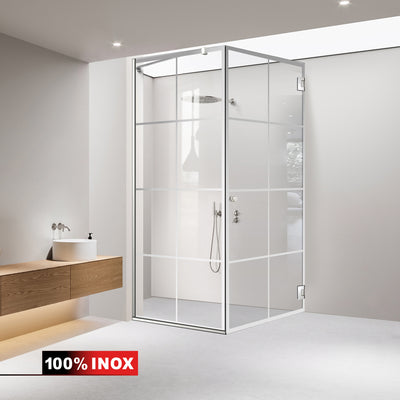 Cabina doccia con porta battente #Trasparente