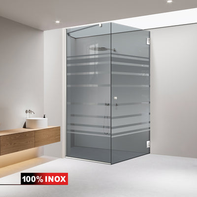 Cabina doccia con porta battente #Grigio