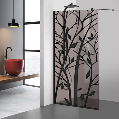 Paravan dus Walk-in, Perete dus  Negru, #Bronz #Bronz
