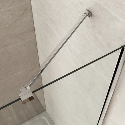 Paravan dus Walk-in, Perete dus  Inox, #Clara