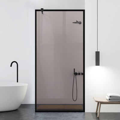 Paravan dus Walk-in, Perete dus  Negru, #Bronz #Bronz