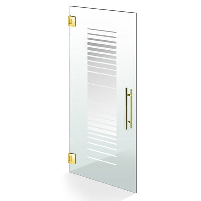 Hinged glass door gold, #Clear