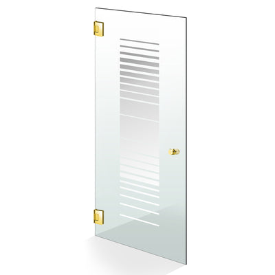 Hinged glass door gold, #Clear