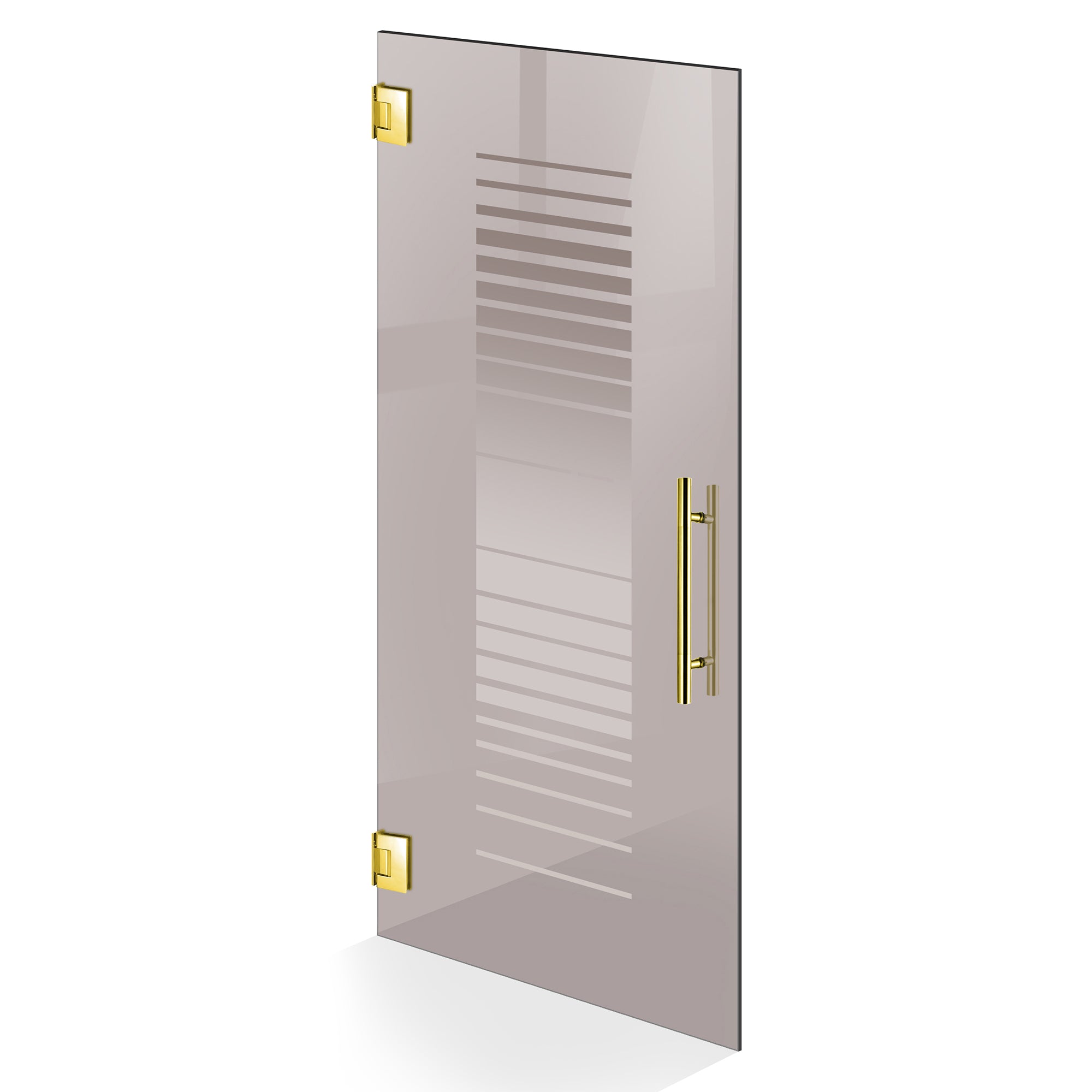 Hinged glass door gold, #Bronze