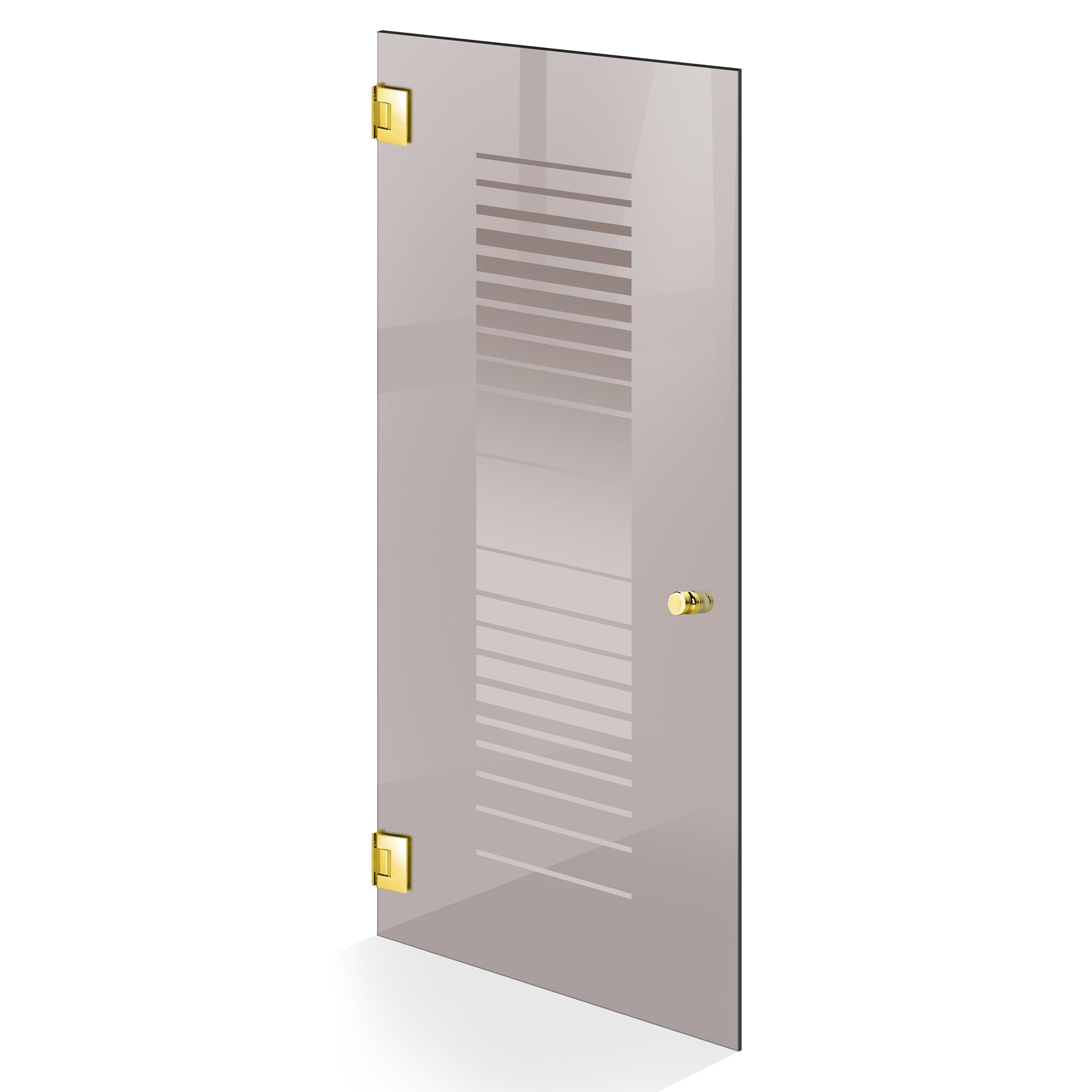 Hinged glass door gold, #Bronze