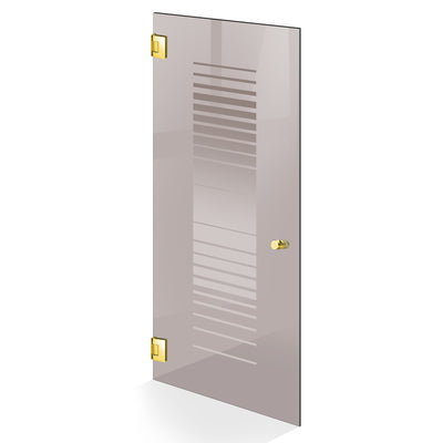 Hinged glass door gold, #Bronze