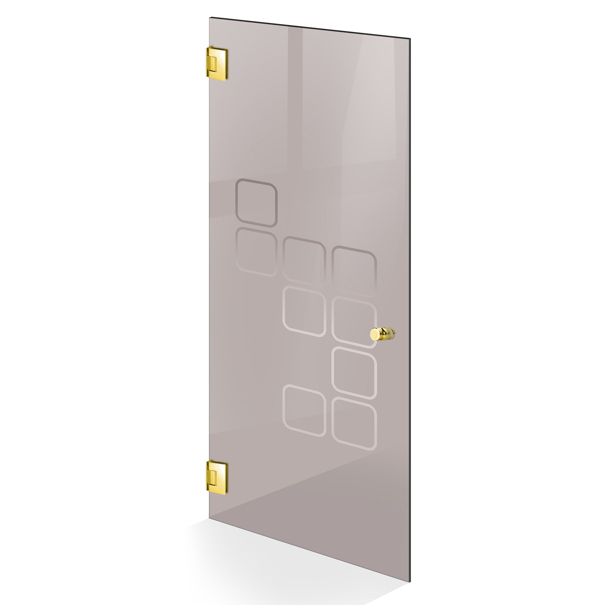 Hinged glass door gold, #Bronze